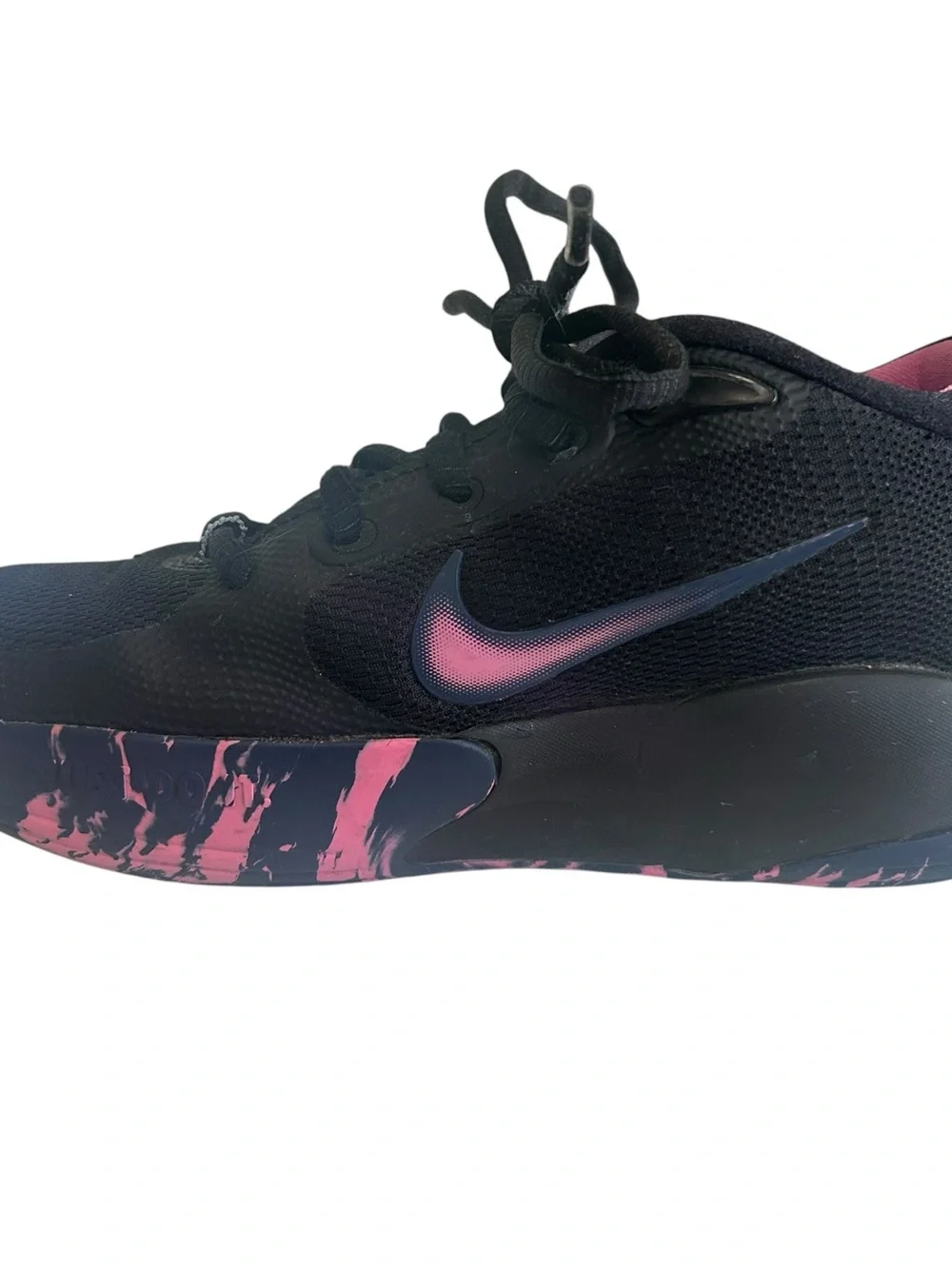 Nike Isofly Black and Pink Basketball Sneakers Girls Size 1